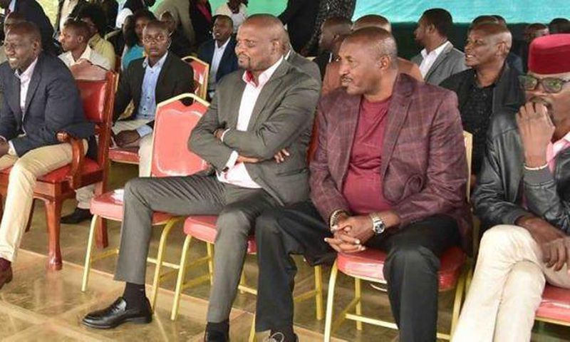 DP William Ruto in uncontrollable laughter after Moses Kuria claimed President Uhuru Kenyatta has been bewitched by Raila