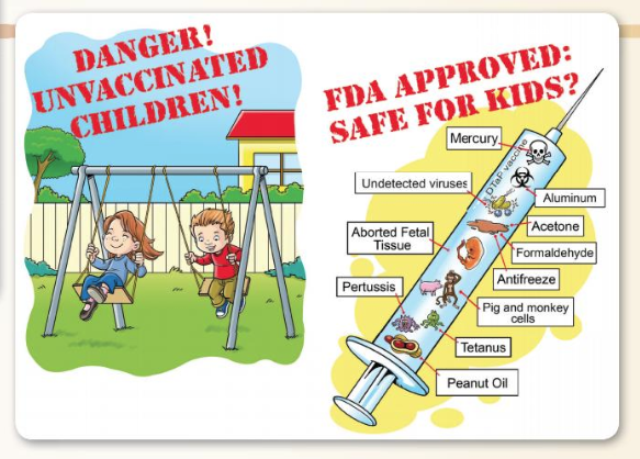 In Brooklyn, myths about measles spread with pamphlets like this one, created by PEACH.