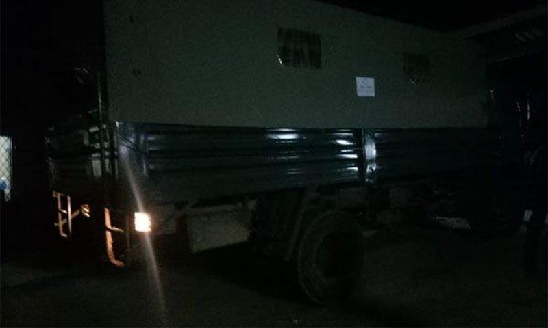A police truck ferrying the bodies of the victims of the Friday night attack