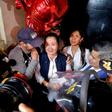 Keiko Fujimori (C) is pictured in November 2019 after her release from pre-trial detention on corruption allegations