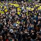 Pro-democracy protesters joined a massive rally on New Year's Day in Hong Kong