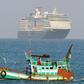 The Westerdam approaches Sihanoukville, where it is expected to dock