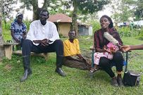 Lucy Atieno, the wife to deceased The Star journalist Eric Oloo addressing the press