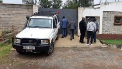 Detectives at Rashid Echesa's Karen Home