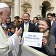 Pope Francis met Swedish teenage environmental activist Greta Thunberg at the Vatican in April 2019