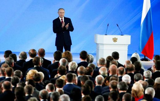 Putin gave no clues as to his own plans for when his fourth Kremlin term expires in 2024