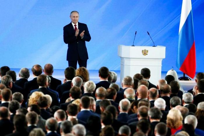 Putin gave no clues as to his own plans for when his fourth Kremlin term expires in 2024