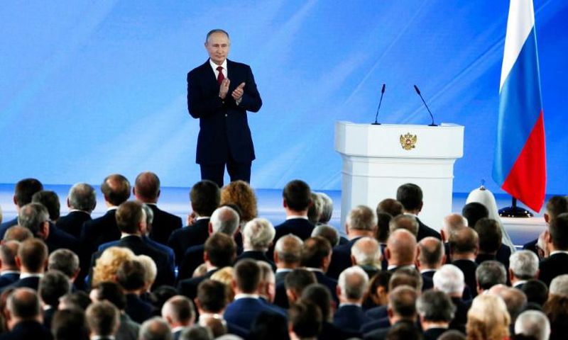 Putin gave no clues as to his own plans for when his fourth Kremlin term expires in 2024