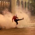 Beirut saw a second night of clashes between demonstrators throwing water bottles and firecrackers and security forces using tear gas and water cannon