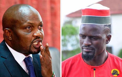 Moses Kuria tickles Mariga after losing Kibra by-election