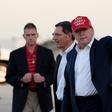 US President Donald Trump steps off Air Force One upon arrival in West Palm Beach, Florida, in November 2019