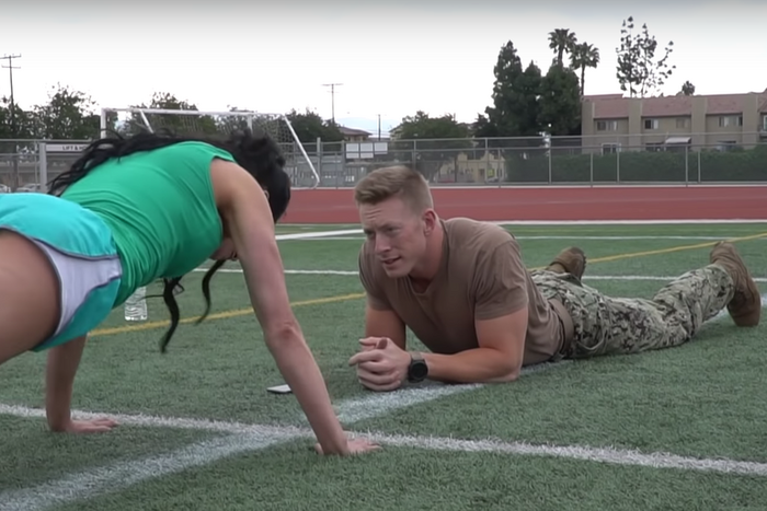 Ms. Bikini Olympia Tries to Complete the Navy PRT