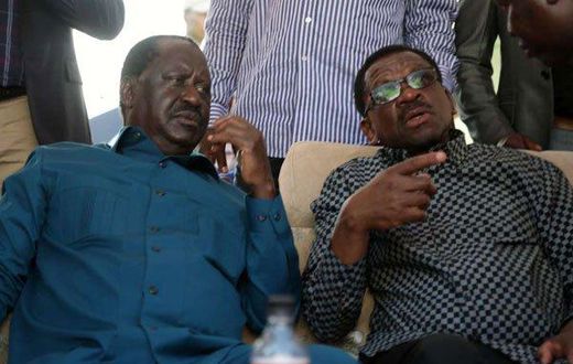 File image of Raila Odinga with Siaya Senator James Orengo at a past event in Siaya County Calvin Burgess, in 2027, accused Odinga and ODM of demanding millions from him to finance campaigns