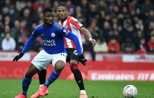 Nigerian striker Kelechi Iheanacho (left) fired Leicester into the firth round of the FA Cup with the only goal agaisnt Brentford