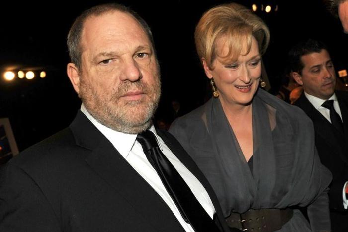 Harvey Weinstein pictured at the 18th Annual Screen Actors Guild Awards in 2012 with actress Meryl Streep, who famously called him 'God'
