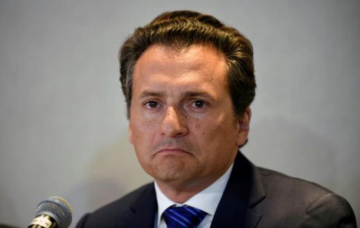 Former CEO of Petroleos Mexicanos (PEMEX) Emilio Lozoya, pictured in 2017, is accused of accepting millions of dollars in bribes