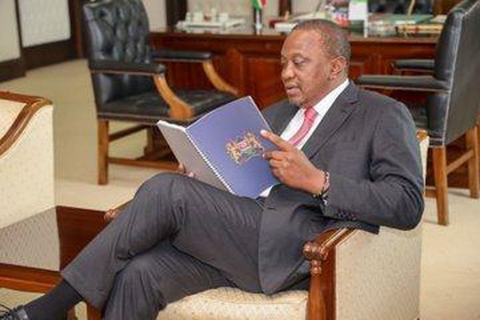 President Uhuru Kenyatta reading BBI report