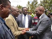 DP William Ruto, Governor Wycliffe Oparanya and Dr Boni Khalwale at Kakamega Pri School