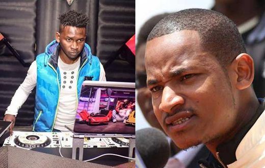 DJ Evolve (L) and Babu Owino (R)