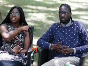 Chichi Michelle (L) with her brother Derek Mboya, children of the late Yvonne Wamalwa (Twitter)