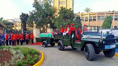 Emotions run high as Mzee Moi’s body arrives in parliament for public viewing [Photos]