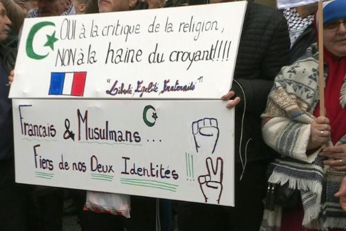 Thousands turned out for a Paris march against Islamophobia Sunday, despite the political row over the rally