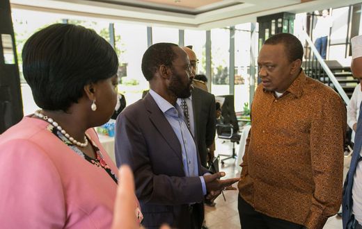 President Uhuru Kenyatta with Kisumu Governor Anyang' Nyong'o. 5 senior government officials sent home over corruption