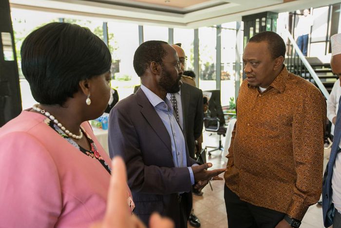 President Uhuru Kenyatta with Kisumu Governor Anyang' Nyong'o. 5 senior government officials sent home over corruption