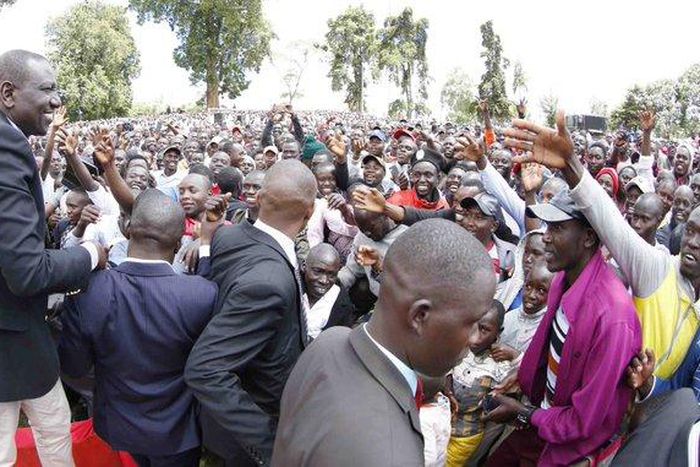 DP Ruto in Baringo on 02 Nov 2019. A woman fainted near an ambulance while waiting for DP Ruto to land but no help offered by the crew