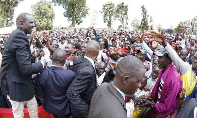 DP Ruto in Baringo on 02 Nov 2019. A woman fainted near an ambulance while waiting for DP Ruto to land but no help offered by the crew