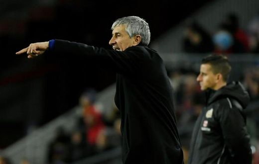 Quique Setien enjoyed a winning start as coach of Barcelona, although only just