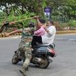 Hundreds have been injured in India during clashes between protesters and riot police wielding bamboo canes, or 'lathis'
