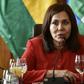 Bolivian Foreign Minister Karen Longaric speaks during a news conference in La Paz on November 28, 2019
