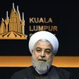 Iran's President Hassan Rouhani speaking during the opening ceremony of the Kuala Lumpur Summit of Muslim leaders