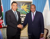 President Uhuru kenyatta with Jamaican Prime Minister Andrew Holness