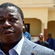 Campaign trail: Gnassingbe, pictured during a visit to Namoundjoga in northern Togo on Monday