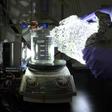 Plastic is mixed with chemicals into a solution which can be broken down by artificial sunlight, with scientists at Singapore's Nanyang Technological University hoping to replicate the process under real sunlight