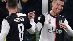 Juventus forward Cristiano Ronaldo (R) has scored in seven consecutive league games