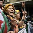 In Algiers, protesters shouted "civil state, not military state" as they marched through the Algerian capital