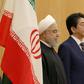 Japanese Prime Minister Shinzo Abe (R) with Iranian President Hassan Rouhani in Tokyo in December 2019. Tokyo and Tehran have longstanding ties and Abe is hoping to help ease regional tensions with his trip to Saudi Arabia, Oman and the UAE