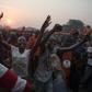 Thousands turned out to welcome the return of Francois Bozize, the former president ousted in a 2013 coup
