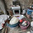 A single-room workshop in the Syrian town of Daret Ezza has been home to Abu Mohammed's family since they fled the advance of government troops on their home village a month ago but the sound of shelling signals it is time to hit the road again