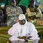 Former Gambian dictator Yahya Jammeh (pictured November 2016) lent his support to a demonstration planned for January 2020 by his backers in a leaked recording