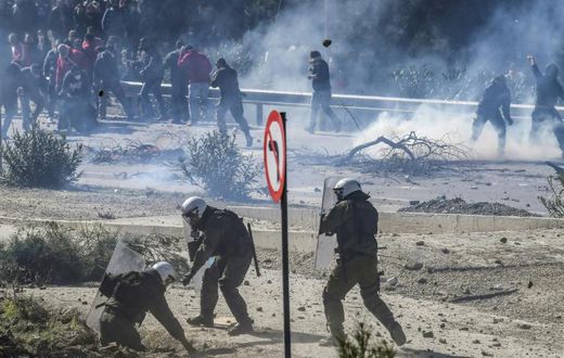 More than 60 people, mostly police officers, were injured in violent clashes on Wednesday