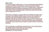 Ruby's post on Domestic  violence