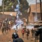 Protesters clashed with police who fired tear gas in the opposition stronghold of Wanindara