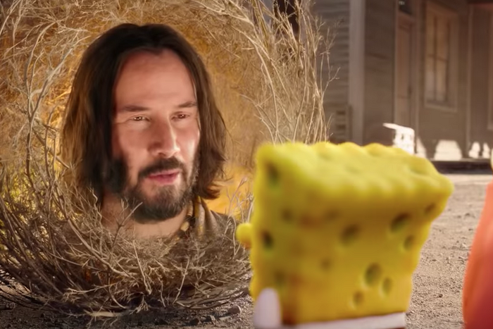 Keanu Is Inexplicably in the new 'SpongeBob' Movie
