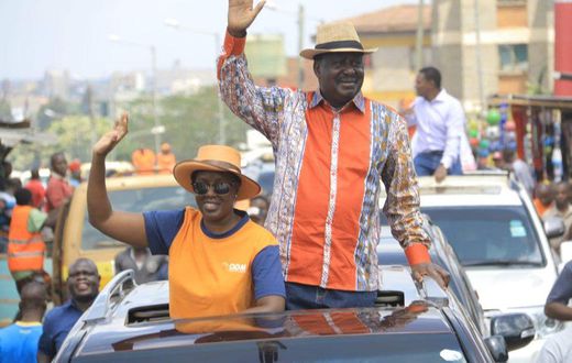 Raila Odinga campaigning for Bernard Imran Okoth in Kibra