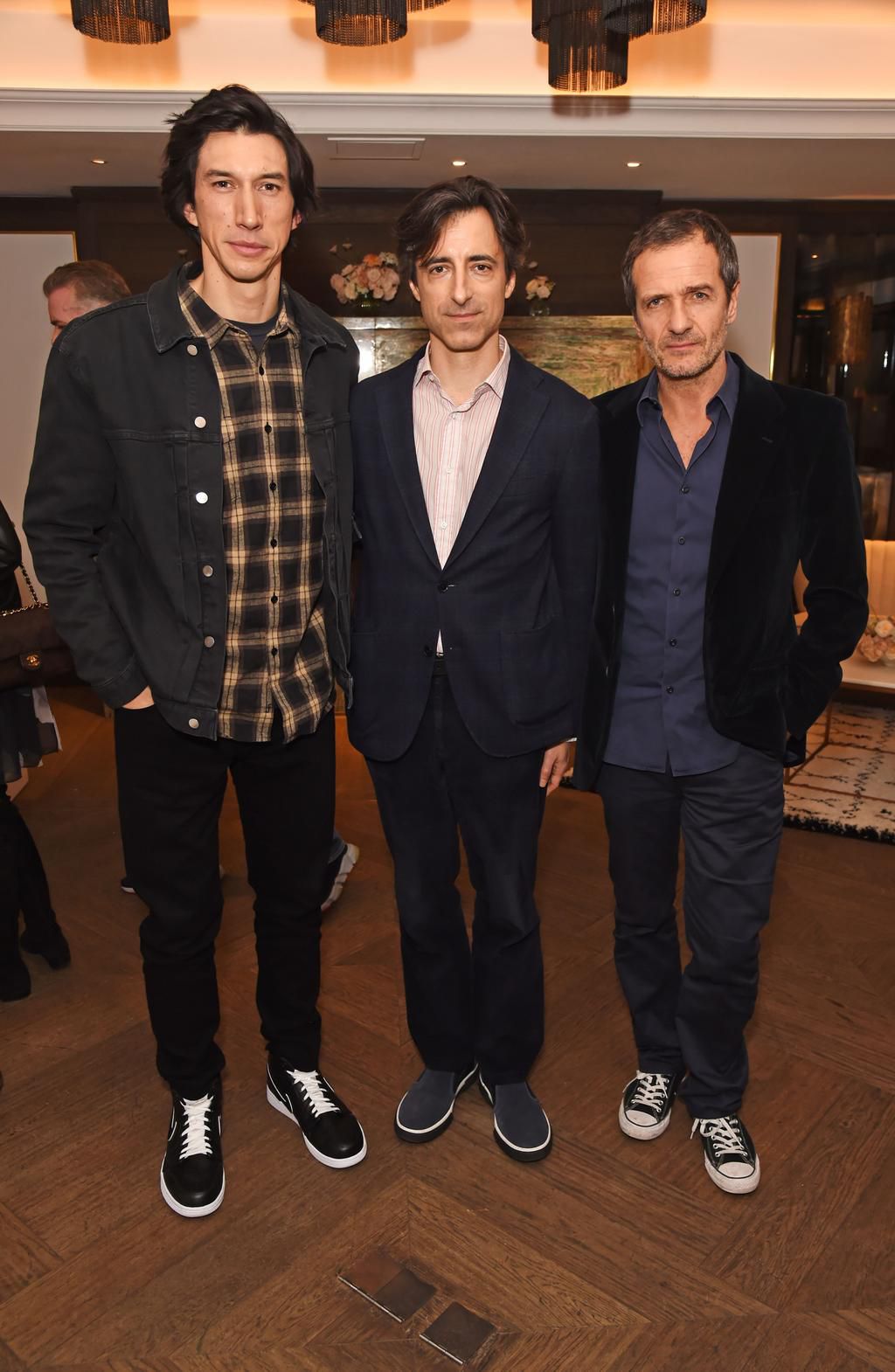 Adam Driver, Noah Baumbach and David Heyman attend a screening of Marriage Story.