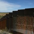 A portion of the wall on the US-Mexico border, seen from Chihuahua State in Mexico